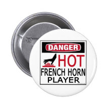 Heißer französisches Horn-Spieler Anstecknadelbuttons
