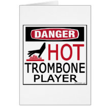 Heißer Trombone-Spieler Grußkarten