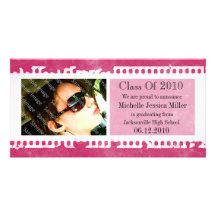 Heißes Rosa-Film-Rahmengrunge-Abschluss-Foto-Karte Bildkarten