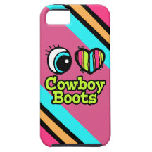 Helle Liebe-Cowboystiefel des Augen-Herz-I iPhone 5 Hülle