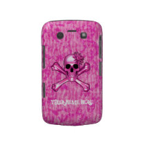 Helles rosa Schädel-BlackBerry-mutiger Kasten