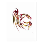 Henham le dragon métallique de rouge et d'or carte postale