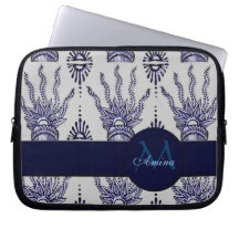 Hennastrauch-Hand (blau) Laptop Schutzhülle