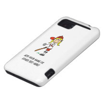 Herauf an Schläger-Mädchen-Strichmännchen-Baseball HTC Vivid / Raider 4G Cover