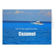 Heraus auf dem tiefen blauen Meer: Cozumel Karte