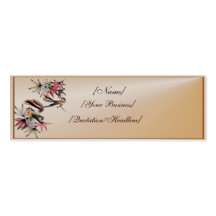 Herbst-Blätter und zwei Vögel profilecard_skinny_… Visitenkarten Vorlage
