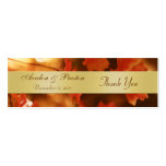 Herbst-Fall-Blatt-GoldGastgeschenk Hochzeits-Umbau Visitenkarten Vorlage