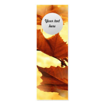 Herbst-Lesezeichen Visitenkarten Vorlage