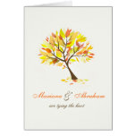 Herbst-Thema-Baum gefaltete Wedding Einladung Karte
