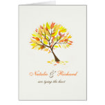 Herbst-Thema-Baum gefaltete Wedding Einladung Grußkarte