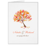 Herbst-Thema-Baum gefaltete Wedding Einladung Karte