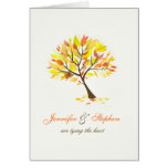 Herbst-Thema-Baum gefaltete Wedding Einladung Karten