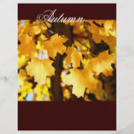 Herbst-Themapapier Gelb-Fall-Baum-Blätter Flyerdruck