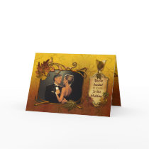 Herbstlaub-Fall-Foto-Hochzeit