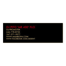 HERR DJ-PITO "400" FLO, WWW.MAMBOFM.COM, DJ/PROMO… VISITENKARTEN VORLAGE