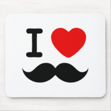 Herz I/Liebe-Schnurrbärte/Schnurrbärte Mousepads
