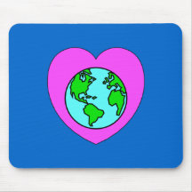 Herz unser Planet Mauspads
