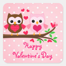 Heureuse Sainte-Valentin mignonne de couples de hi Autocollants