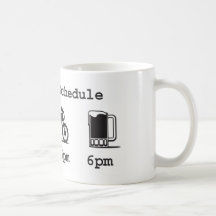 Heutiger Zeitplanbecher - Kaffee, 2wheels u. Bier Tassen