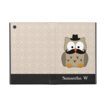 Hibou avec la moustache et le chapeau