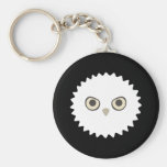 Hibou blanc Zoi Keychain (noir) Porte-clef