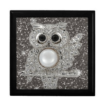 hibou de diamant boîtes à bijoux