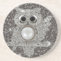 hibou de diamant dessous de verres