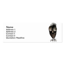 Hibou drôle modèle de carte de visite