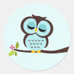 Hibou mignon d'Aqua Autocollants