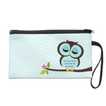 Hibou mignon d'Aqua Pochette Avec Dragonne