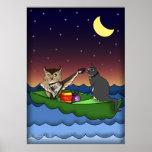 Hibou plus le minou, copie posters