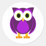 Hibou pourpre mignon autocollants