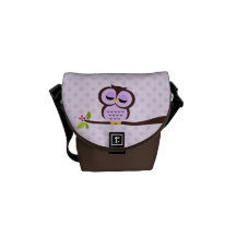 Hibou pourpre mignon besaces