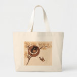 Hibou vintage en lune sacs