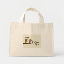 hiboux dans un sac de rangée