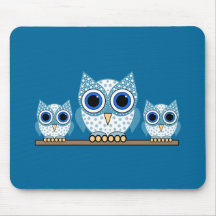 hiboux tapis de souris