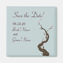 Himmel-Kirschblüten-Save the Date Magnet Magnete