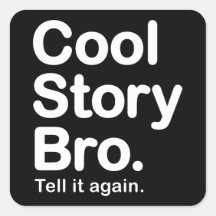 Histoire fraîche Bro. Autocollant
