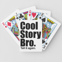 Histoire fraîche Bro. Cartes de jeu Cartes De Poker