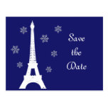 Hiver dans des économies de Paris l'indigo de cart