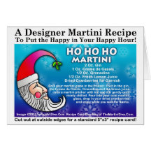 HO HO HO CARTE DE RECETTE DE COCKTAIL DE NOËL