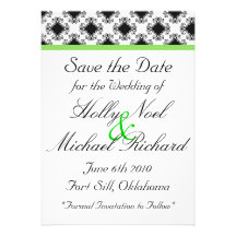 Hochzeit, savethedate, Grün, Schwarzes, extravagan Individuelle Ankündigungen