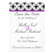 Hochzeit, savethedate, lila, schwarz, extravagant, individuelle ankündigungen