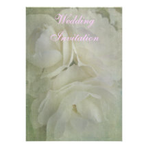 Hochzeits-Einladung mit empfindlichen weißen Rosen