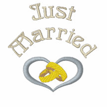 Hochzeits-Ring-Herz - gerade verheiratet
