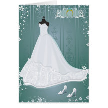 Hochzeitskleid Grußkarten