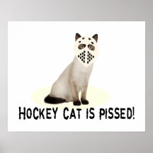 Hockey-Katze Pissed Plakatdruck