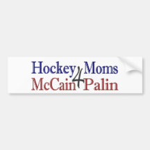 Hockey-Mammen 4 McCain Palin Autosticker