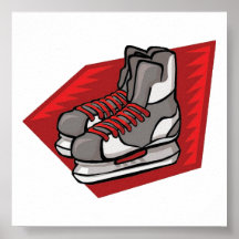 Hockey-Skate rot Plakatdrucke
