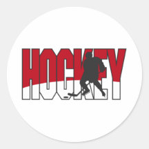 Hockeytextrot Runde Aufkleber
